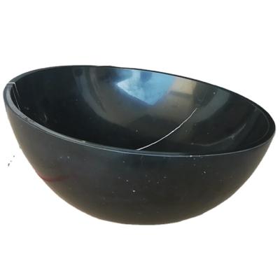 China Fashion Modern Design Black Natural River Stone Basin Marble Stone Hand Sink for sale