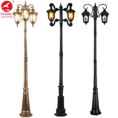 China Solar Outdoor Garden Flyinglighting Garden Post Lamp Post Light OEM Factory for sale