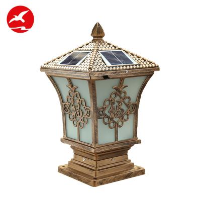 China Die Cast Aluminum Flyinglighting Led Solar Gate Light Garden Head Pillar for sale