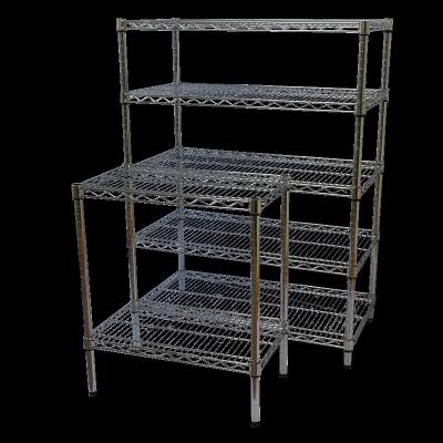 China Sustainable Chrome Plated Wire Shelving Stainless Steel Racks With Wheels Easy Mobile Storage Racks Home Display Racks for sale