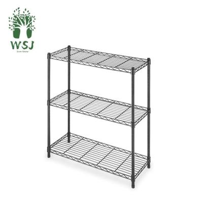 China NSF High Quality Viable Cheap Adjustable Bedroom Storage Shelving 3 Tiers Powder Coating Light Duty Shelving Rack WSJ-A083 for sale