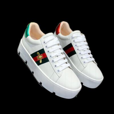 China Fashion Trend Luxury designer Genuine Leather Women Sneakers Gang Vulcanized Shoes Fashion Sports Casual Little White Shoe Light Breathable for sale