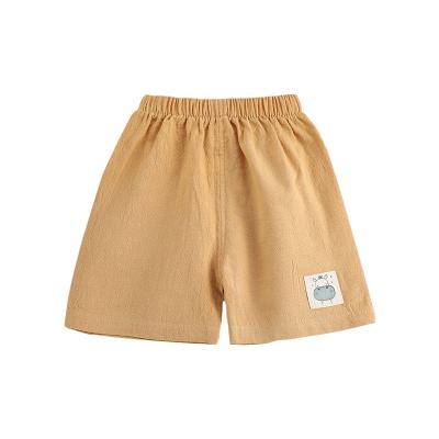 China Quick-drying Casual Canvas Comfortable Breathable Beach Fabric Cotton Breeches Summer Kids Casual Shorts for sale