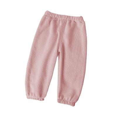 China Summer Color Cotton Fleece Pure Cotton Fleece Elastic-Waist Breathable High Quality Sports Pants Trousers Joggers For Kids for sale