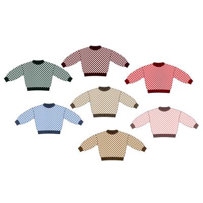 China Anti-pilling Wholesale Winter Toddler Boy Knitwear Printed Logo Long Sleeve Crew Neck Kids Cotton Boys Sweater for sale