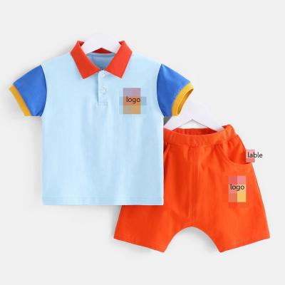 China Eco-Friendly Custom Wholesale Kids Summer Clothing Sets Kids Outfits Toddler T-shirt+Shorts Short Sleeve For Daily Wear Children Clothing for sale