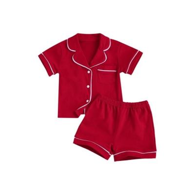 China Breathable Customizes Cotton Pajamas Summer Unisex Kids Comfortable Clothing Sleepwear for sale