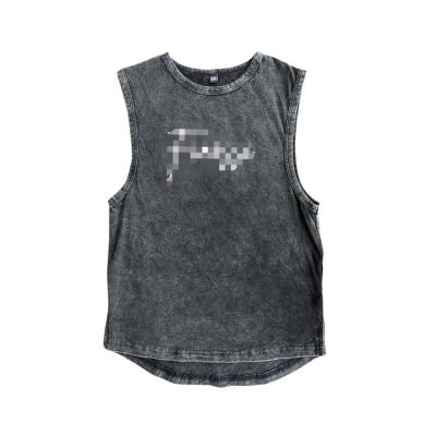 China Custom Print Anti-Shrink Baby Boy Cotton Tops Toddler Invest Singlet Sleeveless Kids Casual Tank Top for sale