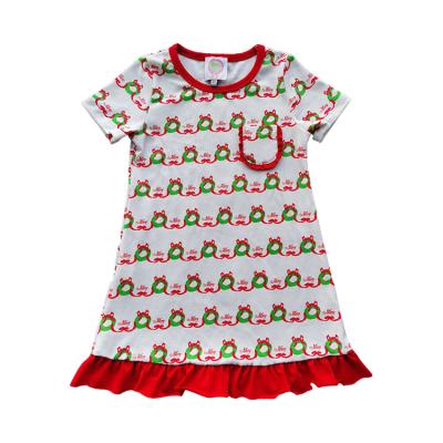 China Breathable 2022 Baby Fall Clothing Longsleeve Tunic Dress Toddler Clothes Girl Solid Ruffle Cotton Dress for sale