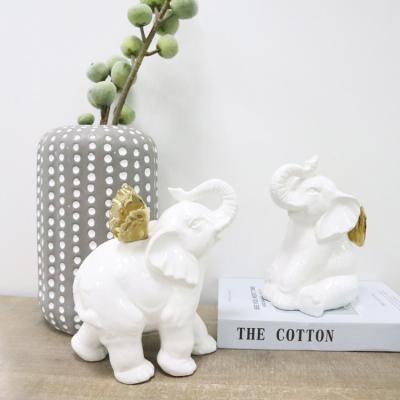 China China Hot Selling Decor Elephant Table Interior Decoration Ceramic Elephant Statues For Home for sale