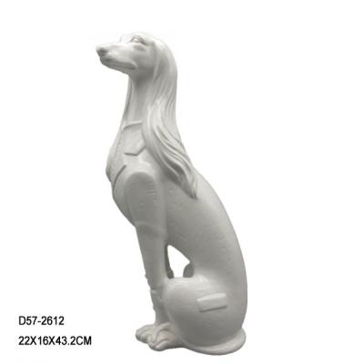 China Fancy Abstract Ceramic Dog Figurines Decoration From Europe for sale