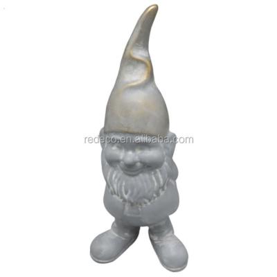 China Customized Small Decorative Europe Resin Concrete Finish Garden Gnome for sale