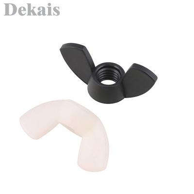 China Extracting High Quality M4 M5 M6 M8 M10 M12 Black or White Plastic Butterfly Nylon Wing Nuts for sale