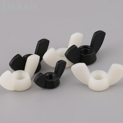 China M6 Nuts Supplier White Black Nylon Pulling Wing Plastic Nuts For Fastening for sale