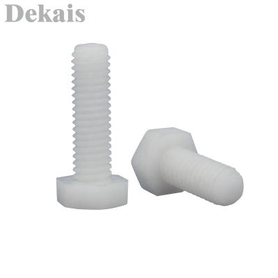 China Plastic Bolt M3 M4 M5 M6 Pan Screw Good Price PA66 Nylon External Hex Bolt Professional Factory Factory for sale