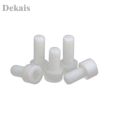 China M2.5 M3 M4 M5 m2 flat head acrylic cross round nylon screws phillip nylon DIN7985 transparent plastic screw for sale