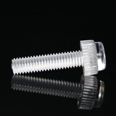 China Knurled Flat Pan Head Slotted Thumb Screws Nylon Clear Acrylic Screw for sale