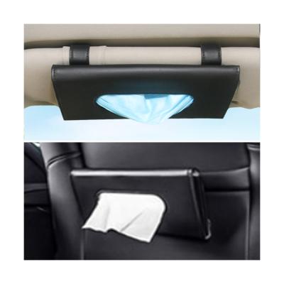 China Minimalist China Manufacturer Car Tissue Holder Sun Visor With Sun Visor Organizer Napkin Box Car Tissue Holder for sale