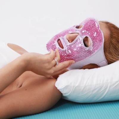 China Natural Dark Circles Gel Bead Adjustable Hot Cold Cooling Eye Mask To Cover And Fit All Face Natural Eye Mask for sale