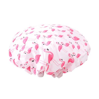 China New Various Style Water Proof Ladies Elastic Hair Bath Fashion Pastoral Shower Cap for sale