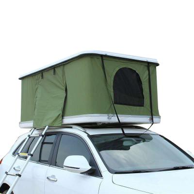 China Camouflage Play Car Traveling Top Tent/Foldable Shell Top Hard Shell Rooftop Tent Roof Field With Ladder For 4 Person for sale