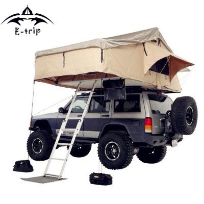 China Extended type SUV car roof top tent for 2 person with annex shell soft roof top tent for sale