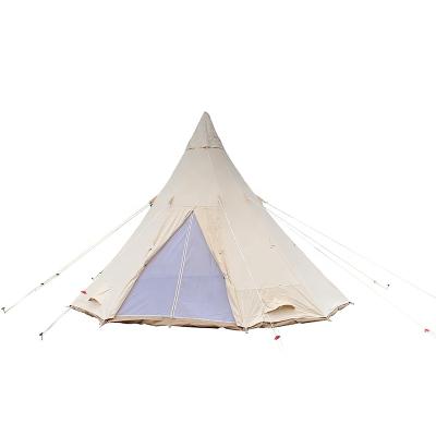 China 2021 UV-Resistant New Style Cotton Canvas Tent Teepee Tent For Outdoor Camping for sale