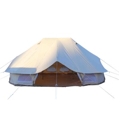 China 6M UV-Resistant Emperor Pole Bell Tent Twin Camp Wall Tent Party Waterproof Hunting Tent for sale