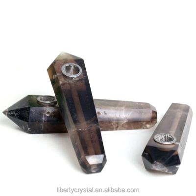 China Smoky Quartz Crystal Smoking Hot Selling Natural Rock Pipes From Europe for sale