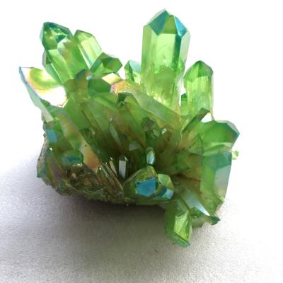 China Natural Specimen of China Crystal Cluster Green Aura Quartz for Home Decoration for sale