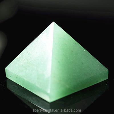 China China Natural Green Aventurine Pyramids Hand Carved Crystal Pyramid for sale