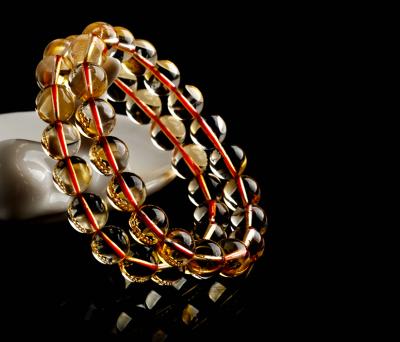 China Europe 2018 fashion natural round beads stretch citrine bracelets for sale