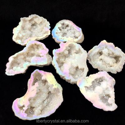 China Europe STUNNING Angel Aura Quartz Moroccan Crystal Geodes for Decoration for sale