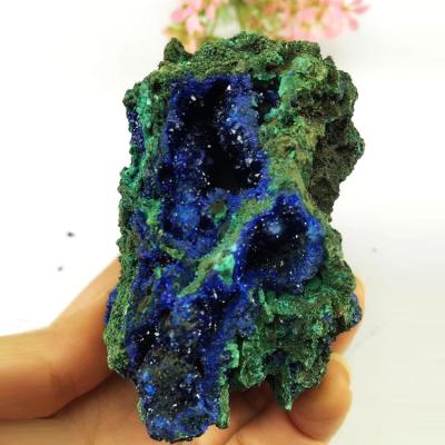 China Europe Wholesale Natural Azurite Paragenic Mineral Stone Specimens For Study for sale