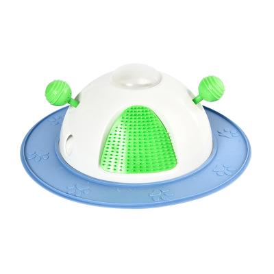 China Viable 3 in 1 Unique UFO Design IQ Pet Toy Pet Food Treat Dispenser for sale