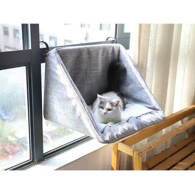 China Cat Hammock Folding Metal Frame Hanging Strong Viable Cat Bed for sale