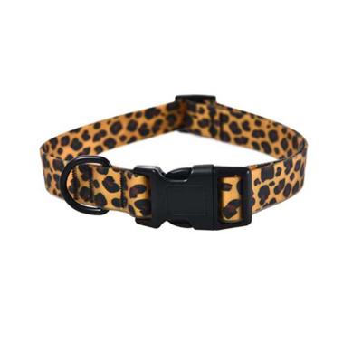 China Leopard Style Easy Own Goods Viable Hot Selling Tactical Nylon Dog Collar for sale