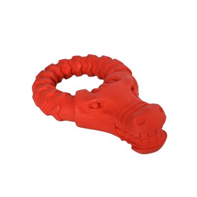 China Viable Animal Bionic Series Durable Dog Toy Ox Head Shape Rubber Dog Chew Toy for sale