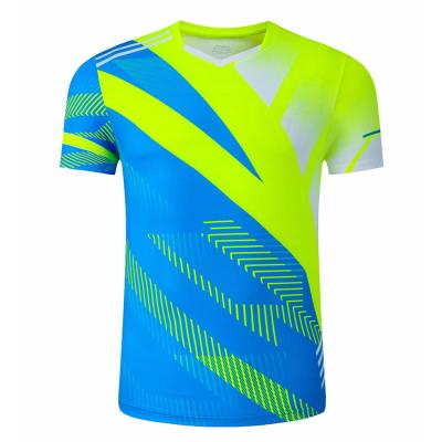 China Quick Dry/Breathable/Comfortable Manufacturing OEM Customized Breathable T-shirt Men's Badminton Tank Top Casual Short Sleeve Badminton Shirts for sale