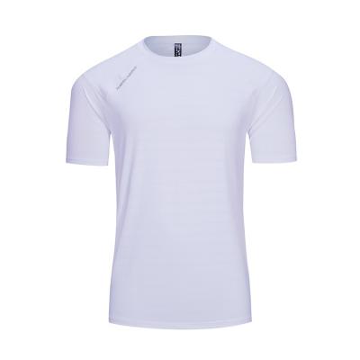 China QUICK DRY in muscle round collar sports fitness gym running t-shirt for men casual training solid color shorts sleeve tee breathable quick dry for sale