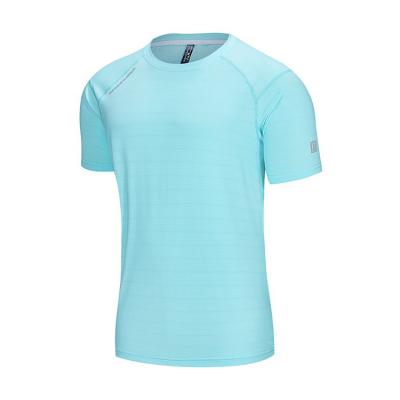 China New Fitness Casual Mens Sports T-shirt Custom Gym Anti-Shrink Apparel for sale