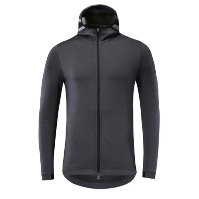 China Newest Breathable Men Gym Training Hooded Quick Dry Warm Up Tracksuit Popular Men's Long Sleeve Jacket for sale