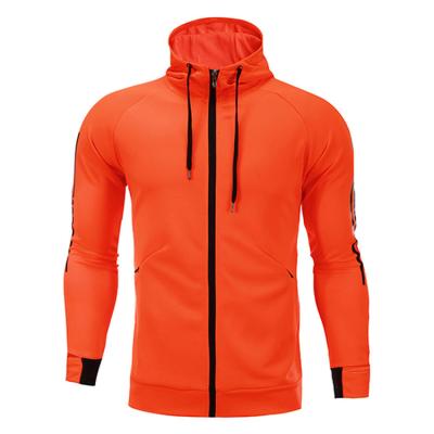 China Breathable Men's Running Jacket Zipper Hoody Sweatshirt Sportswear Gym Quick Dry Hoodies Shaping Clothing Fitness Sports Jacket Hooded Coat for sale