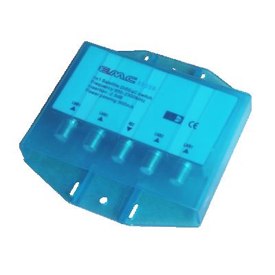 China Zinc Alloy Blue Plastic Shell Water Proof Switch +Transparent DiSEqC Satellite Switch 4X1 for sale