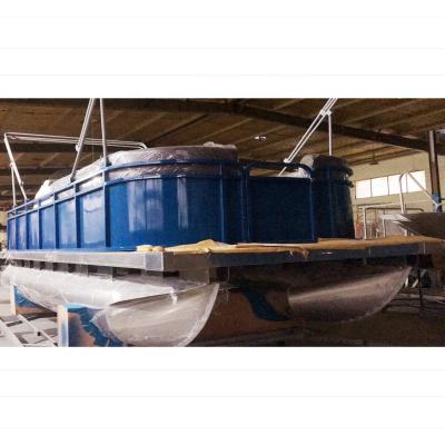 China High Quality Hot Sale Lake-River-Sea-Ocean Pleasure YAMANE 19ft All Welded Leisure BBQ Customized Aluminum Pontoon Boat for sale