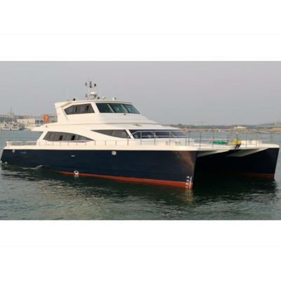 China Passenger Transport 19.8m Fiberglass Catamaran Transport Tourist Passenger Boat With Diesel Onboard for sale