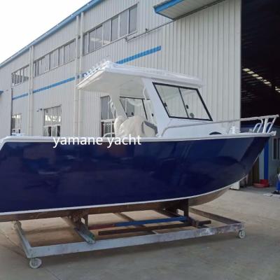 China Sport Fishing Boat 23ft Cabin V Deep Bottom 6.85m Enclosed Aluminum Sport Boat for sale