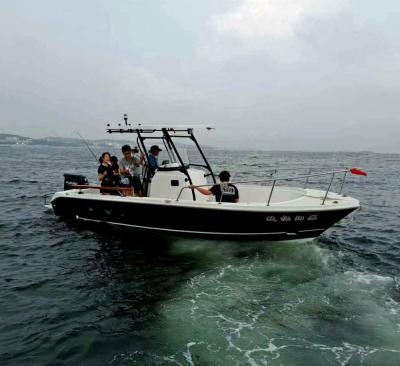 China High Speed ​​Fishing Boat 7.20m Sport Fiberglass Fishing Boat With Center Console for sale