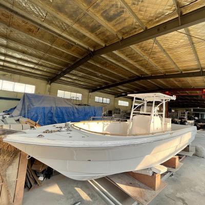 China Popular High Quality Wholesale Lake-River-Sea-Ocean 9.5m Fiberglass Center Console Speed ​​Boat For Fishing for sale