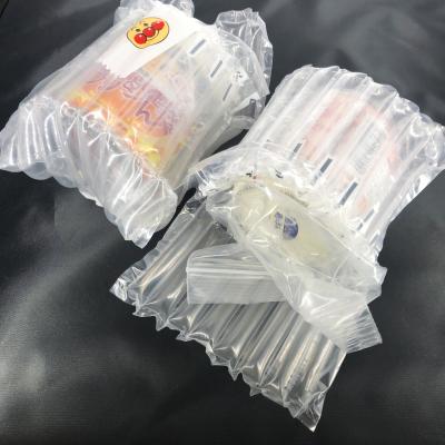 China Shockproof Recyclable Strong Protective Package Wrap Inflatable Air Column Bubble Bag For Wine Packing for sale